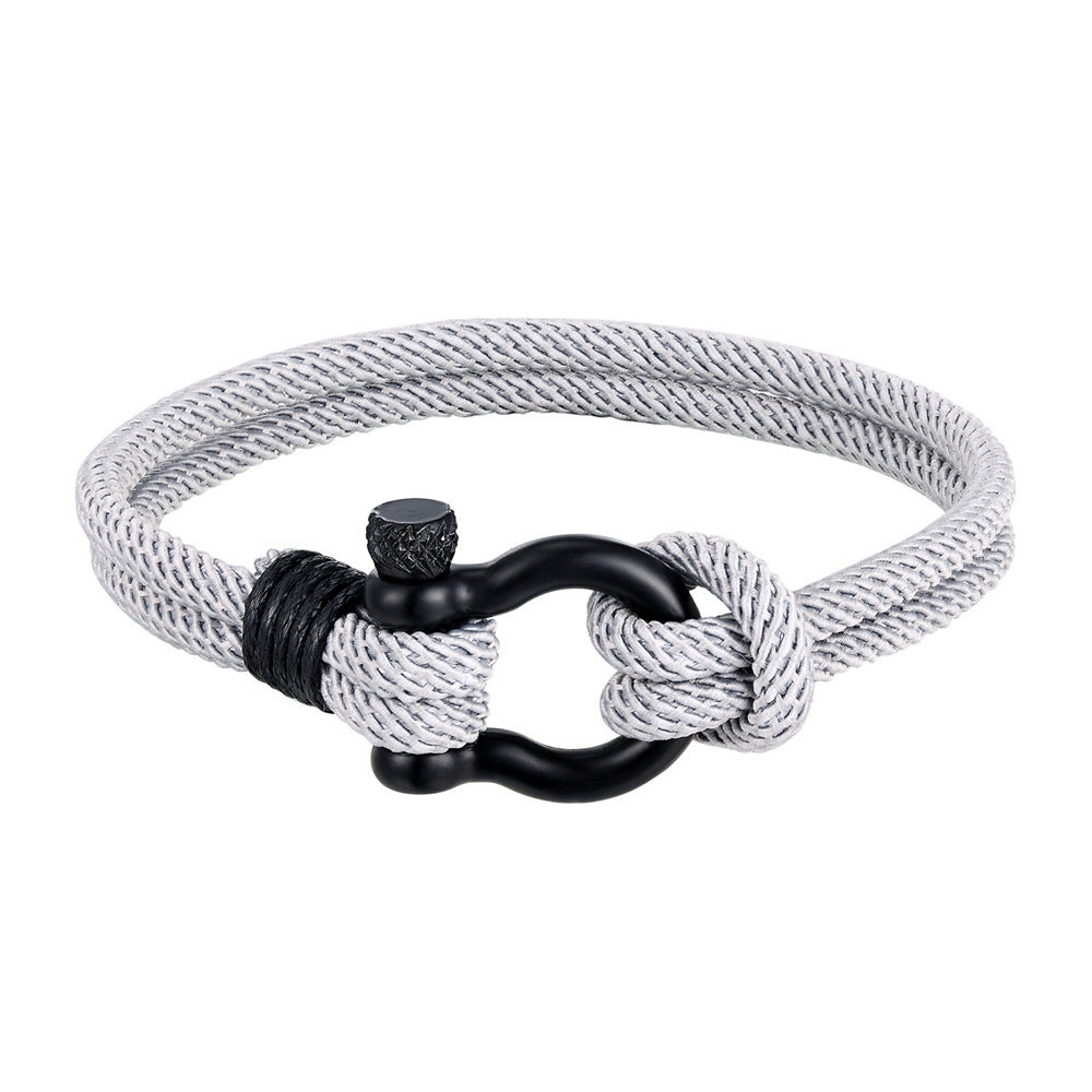 Cerdic - Bracciale in cordino nautico da uomo