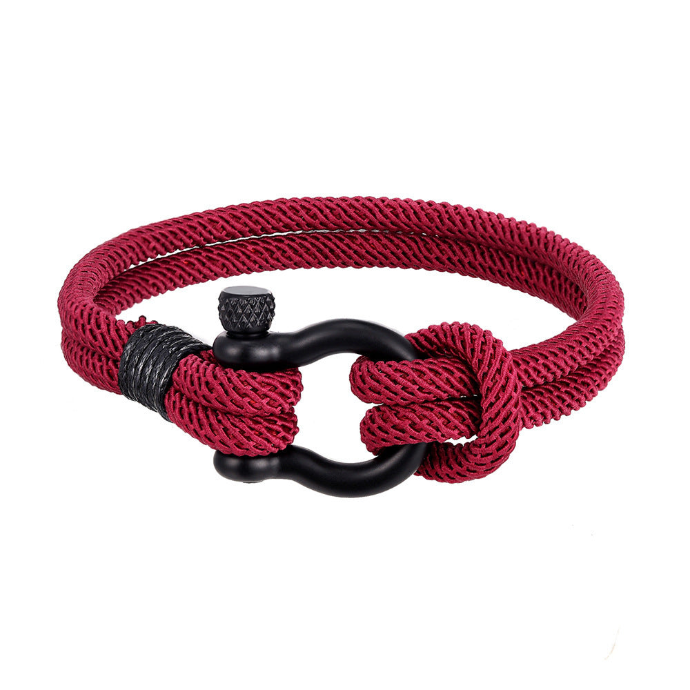 Cerdic - Bracciale in cordino nautico da uomo