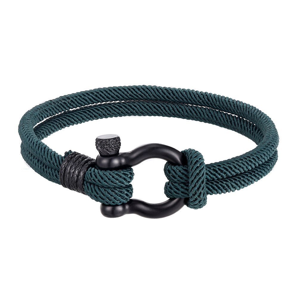 Cerdic - Bracciale in cordino nautico da uomo
