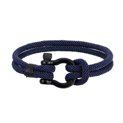 Cerdic - Bracciale in cordino nautico da uomo