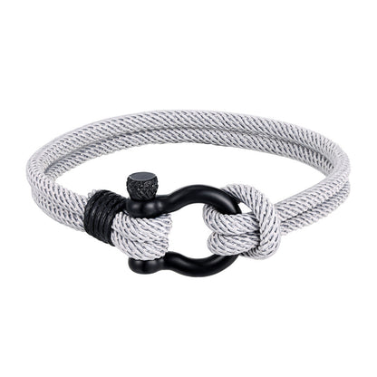 Cerdic - Bracciale in cordino nautico da uomo