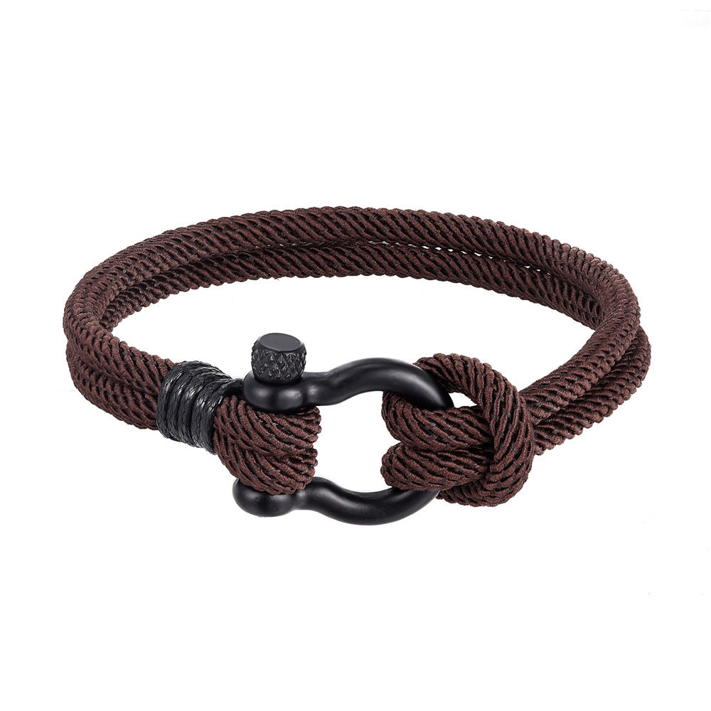 Cerdic - Bracciale in cordino nautico da uomo